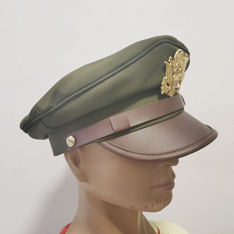 WW2 US Army Officer's Cap Hat Peaked cap Size L/59cm gallery
