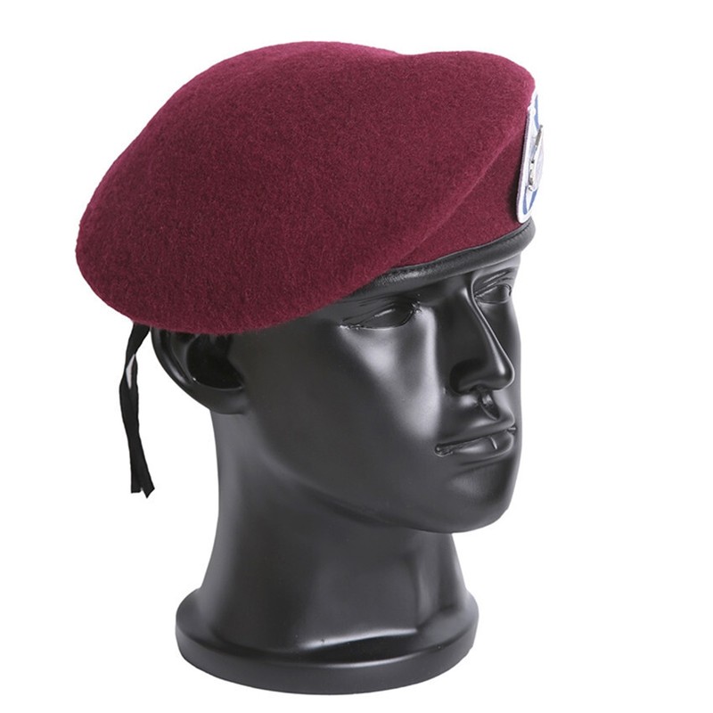 US ARMY 18TH AIRBORNE CORPS INFANTRY RED WOOL BERETS MILITARY HAT gallery