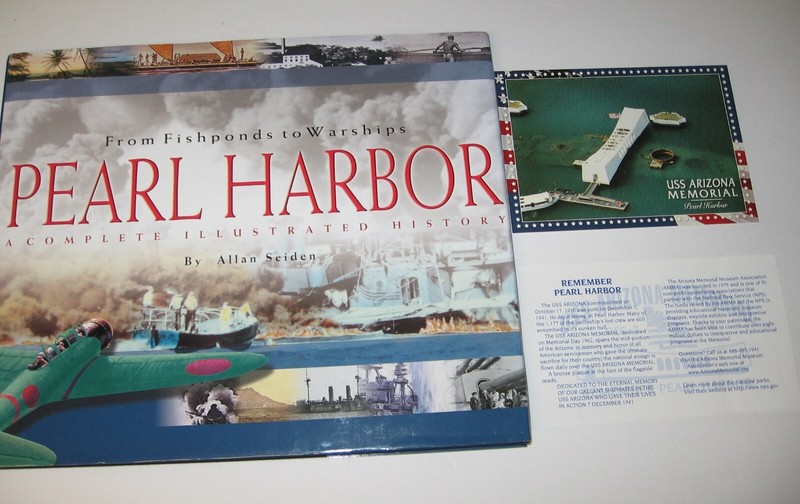 2003 Signed Pearl Harbor Complete History Book by Allan Seiden + New Post Card