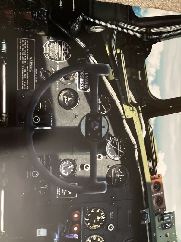 B-17 B17 WWII Aircraft Instrument Panel w/Gauges 6 Foot Lifesize Poster gallery