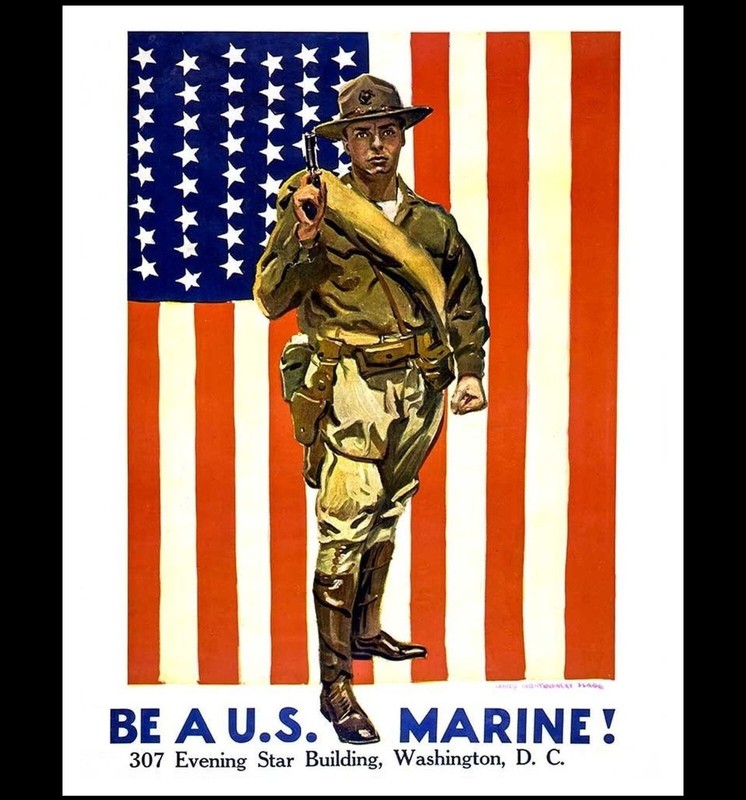 11×14 Marines Recruitment Poster PHOTO USMC Marine Corp World War I