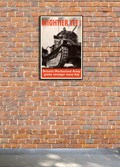 1943 “Mightier Yet!” Vintage Style WW2 British Tank Poster - 24x36 gallery