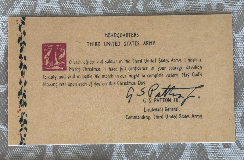 10 Gen. George Patton Mini 1944 Reproduction Christmas Prayer Cards gallery