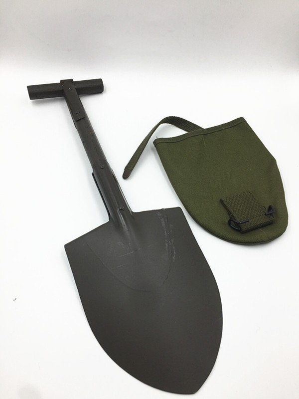 WW2 US ARMY USMC M1910 T-HANDLE SHOVEL OUTDOORS TOOL WITH GREEN COVER-56CM. gallery