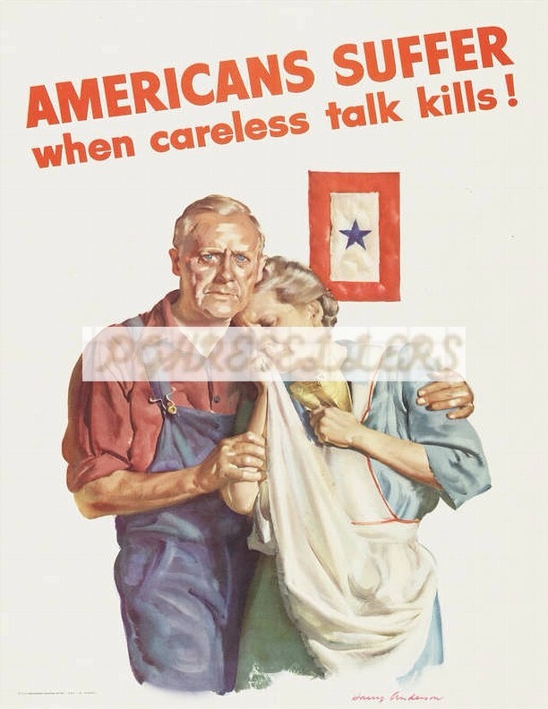 WWII Propaganda War Poster Vintage Photographic Print 8.5×11″ Americans Suffer