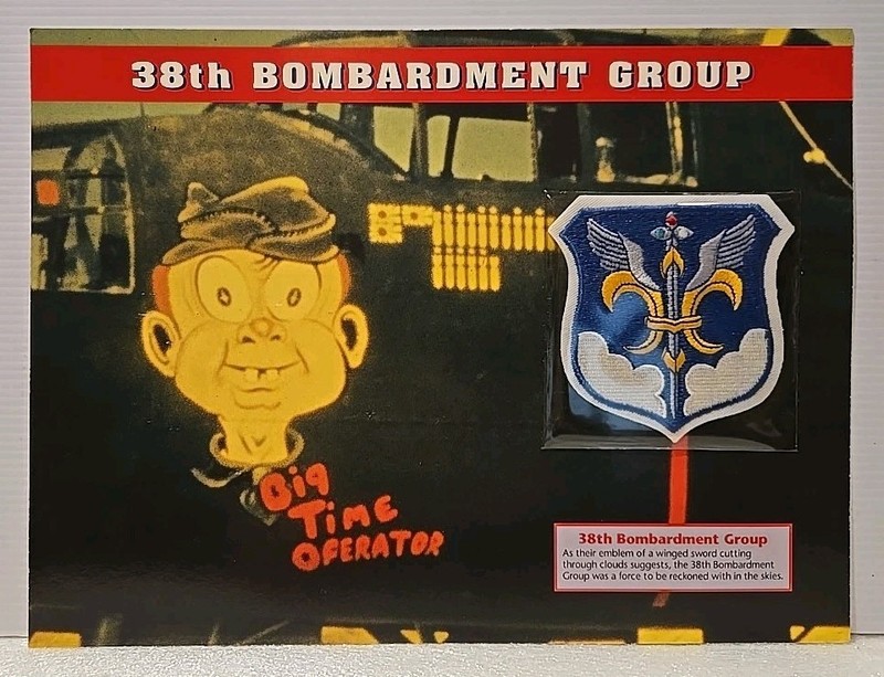 Emblems Of Air War Patch 38th Bombardment Group “Big Time Operator” W & W