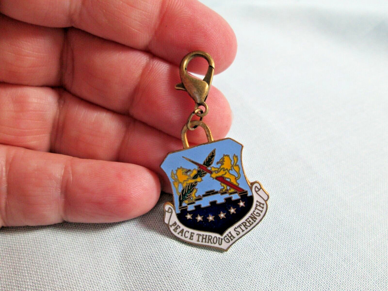 PEACE THROUGH STRENGTH 100th Bombardment Wing Pendant / Charm w/ Clasp Zip Pull