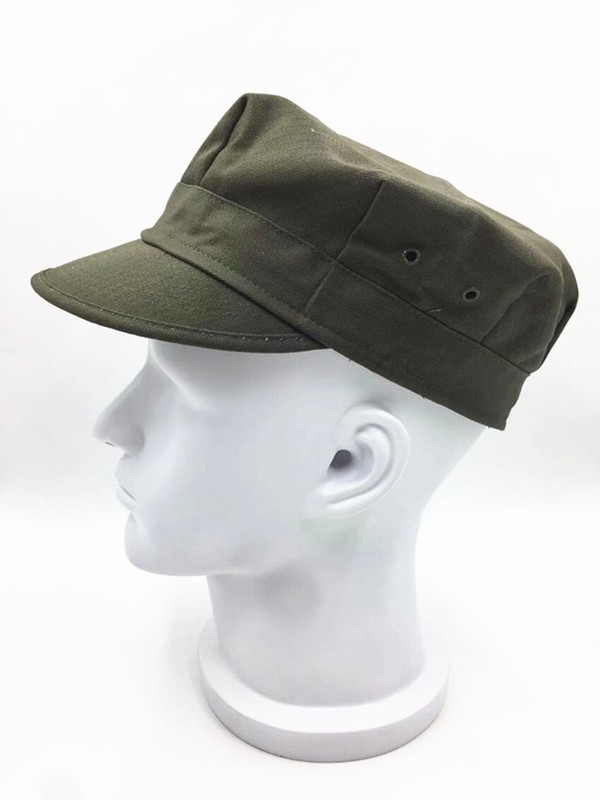 WW2 US HBT USMC PACIFIC CAMOUFLAGE GREEN MARINE CORPS CAP HAT HIGH QUALITY gallery