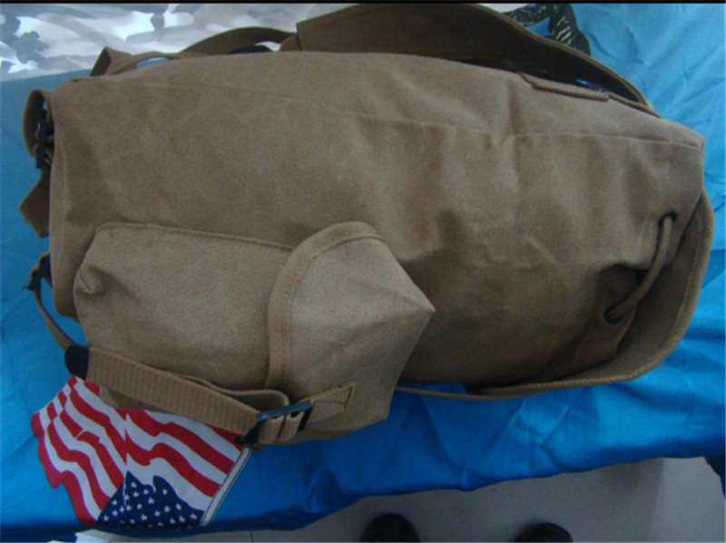 Replica WW II US Military Backpack Pouch Musette M14 Military Haversack Linen gallery