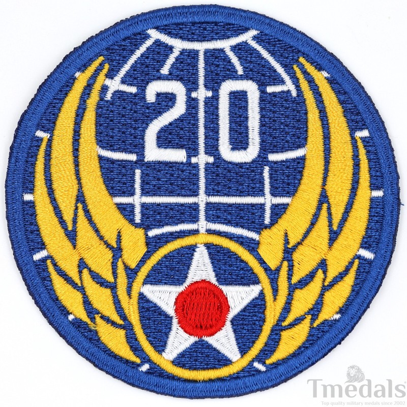 US 20 Army Air Force WW2 BULLION USAF Air Corps Squadron Shoulder Uniform Patch!