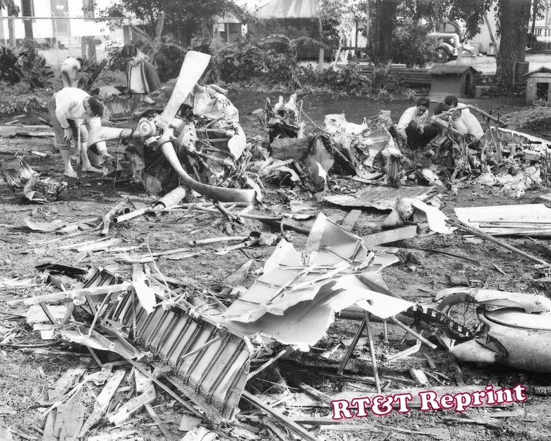 Photograph of a WWII Pearl Harbor Japanese Plane Wreck Year 1941 8×10