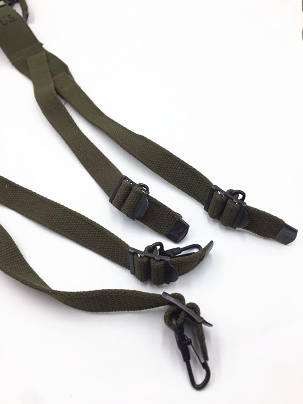 US Army Korean War M1945 Combat Field Pack Suspenders Shoulder Straps gallery