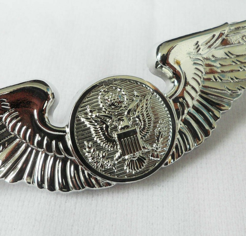 WWII WW2 U.S. Army Air Forces Aircrew Badge Pin Wings Sliver-US275 gallery
