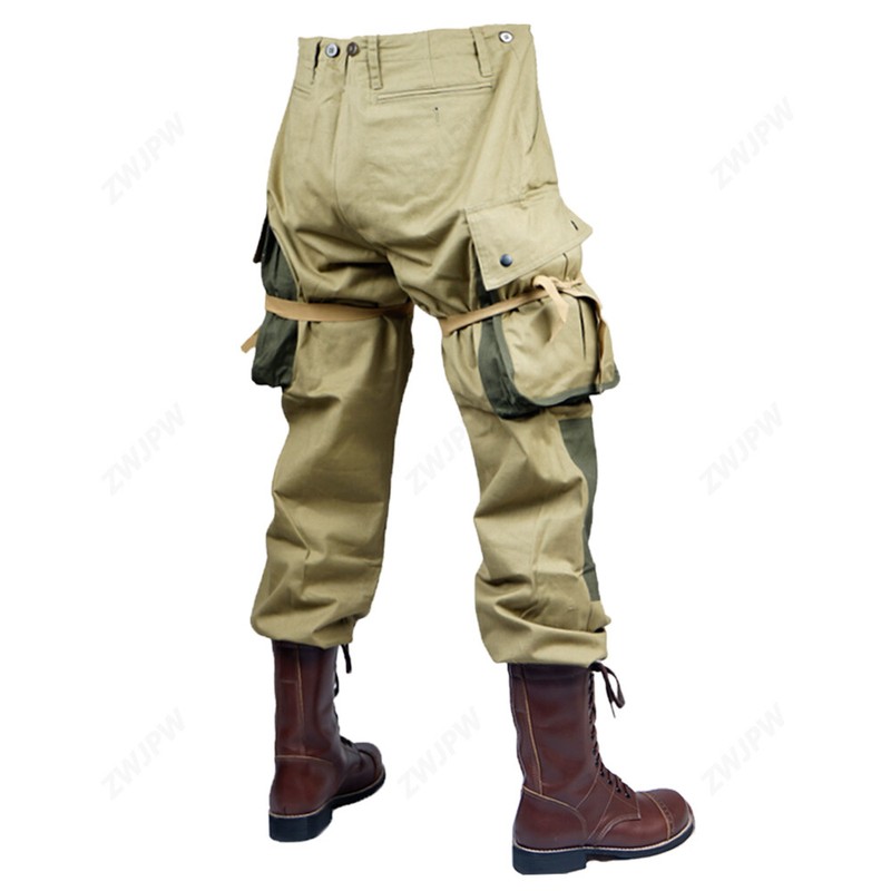 Khaki Men's M42 Paratrooper Trousers WW2 Type Airborne Pants 38R gallery