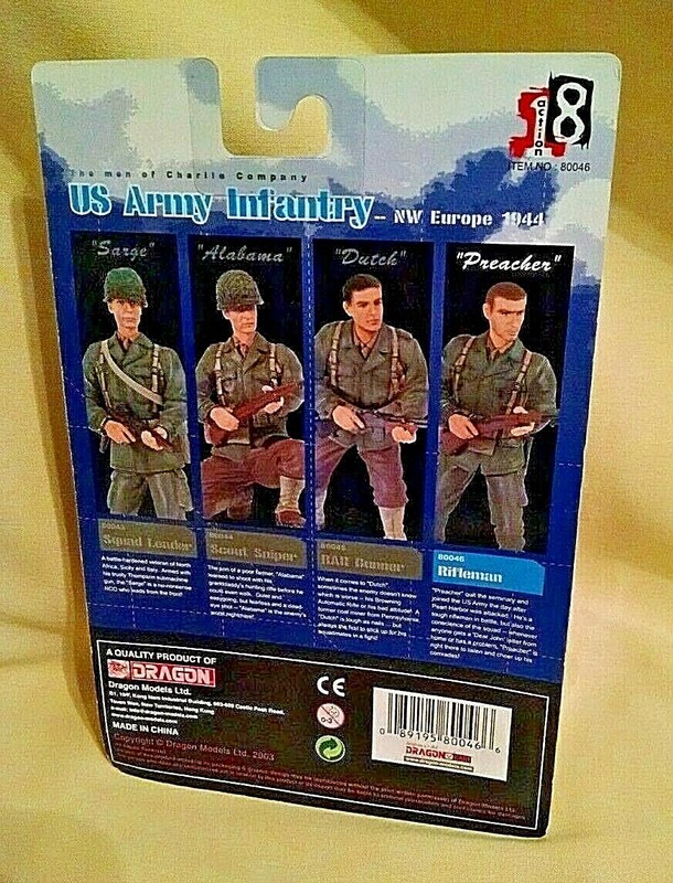 MEN OF CHARLIE COMPANY DRAGON MODELS PREACHER RIFLEMAN 2003 NEW 80046 ARMY 1944. gallery