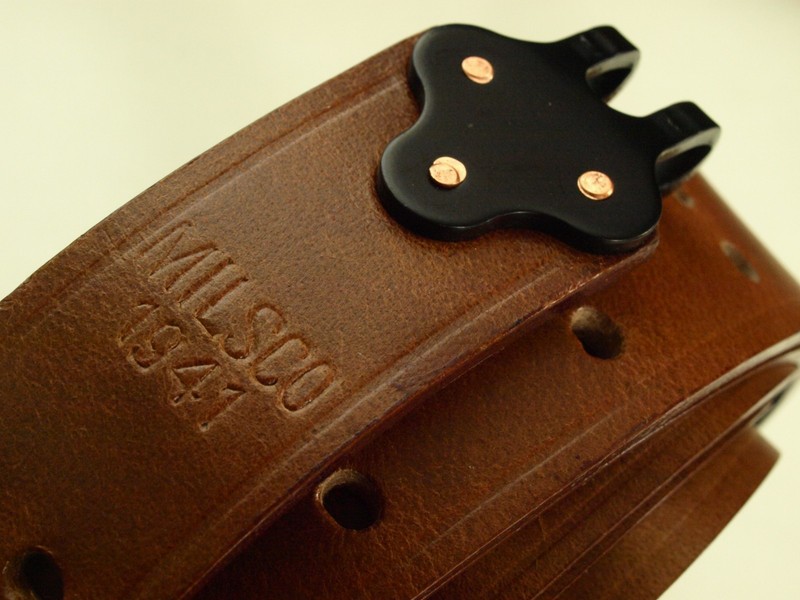 M1907 sling CUSTOM leather MILSCO 1941 CC/GI black steel HOOKS PREMIUM SUPERB