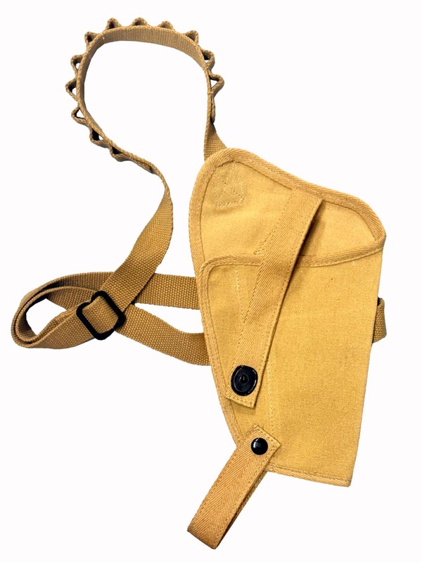 US WW2 M3 Victory Revolver Pilots Shoulder Holster Premium Canvas 12 Shell Loops