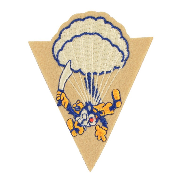 WW2 US 515th PIR Jumping Wolves Pocket Patch – Repro Embroidered Parachute
