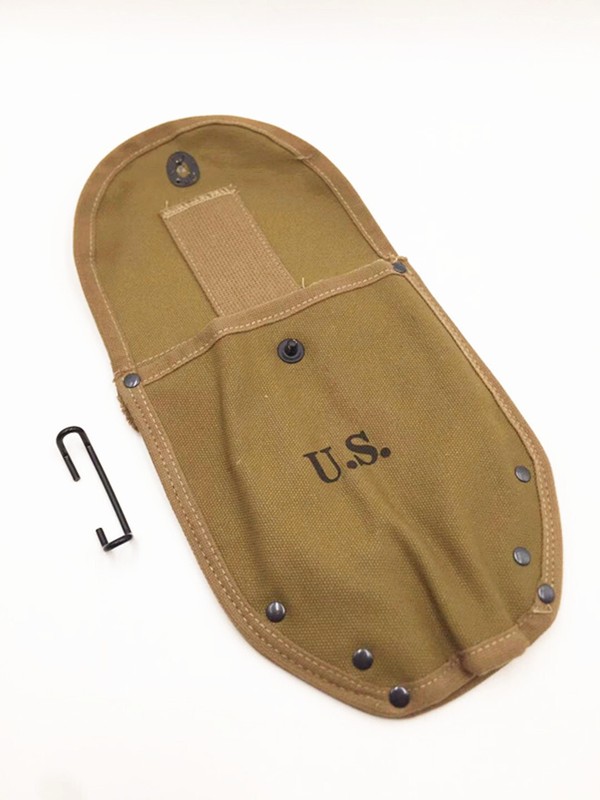 WWII US Army WW2 M1943 M43 Folding Shovel Head Cover khaki Canvas High Quality gallery