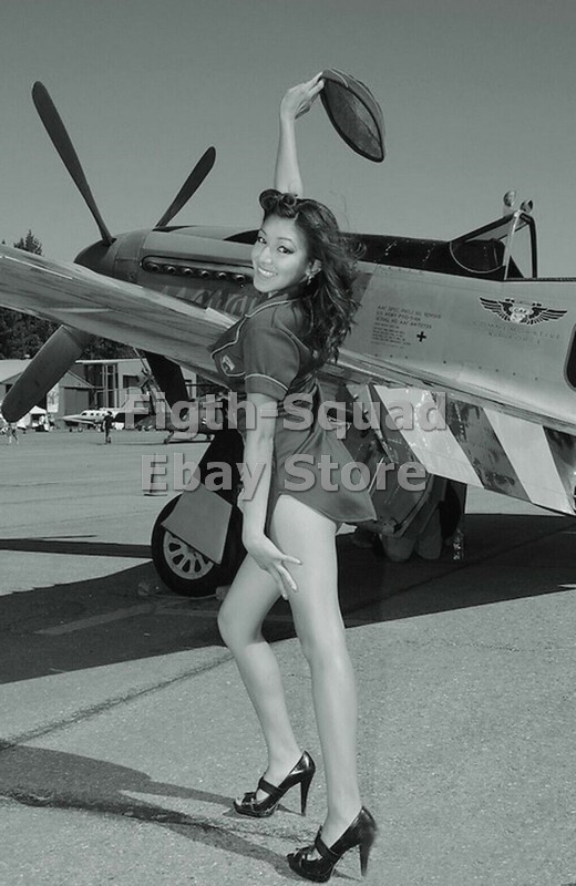 WW2 Picture Photo Pinup P51 Mustang Fighter aircraft 6166