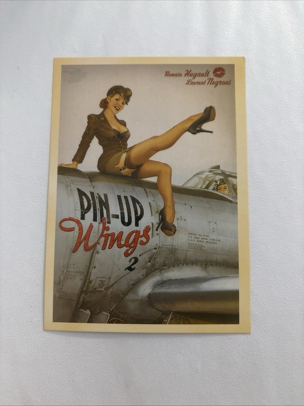 Vintage Reproduction 5.5”x 3.75” Wings WWII Postcard Style Print Paper Art