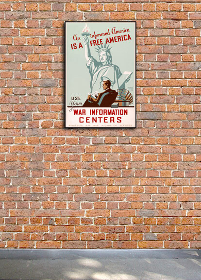 1942 An Informed America is a Free America Vintage Style WW2 Poster - 24x36 gallery