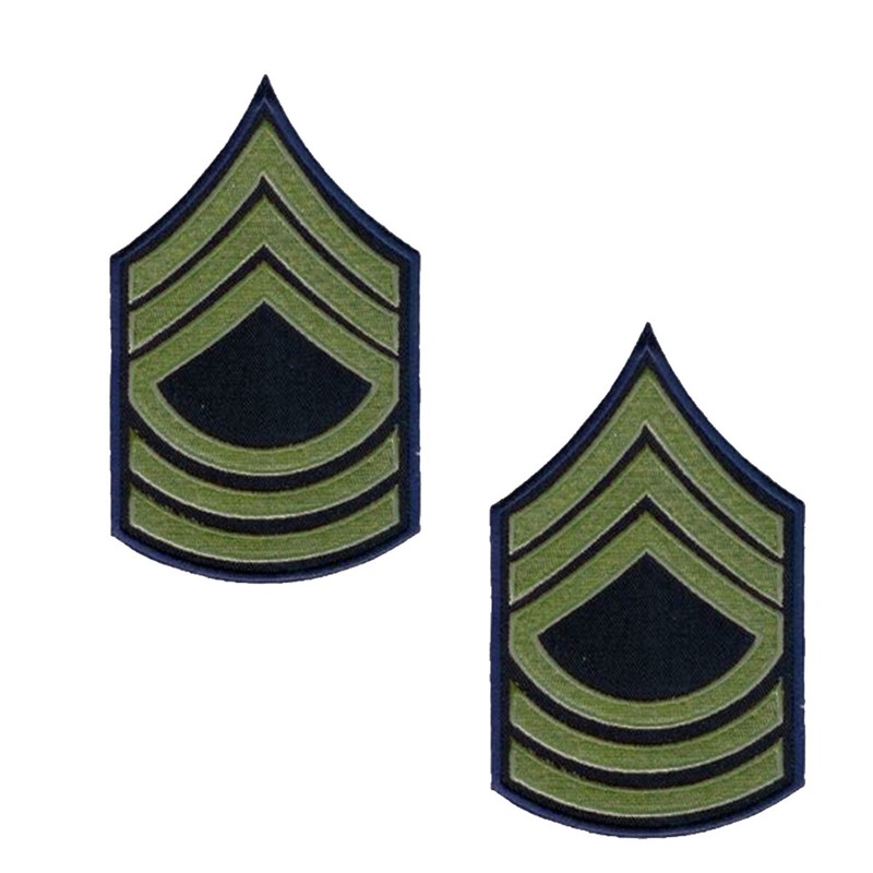 Master Sergeant Olive Stripes - WW2 Repro American Rank Patch Badge Army SGT New