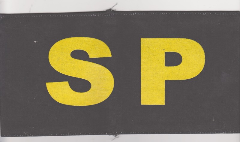 USA Military SPECIAL POLICE armband screen Printed on black