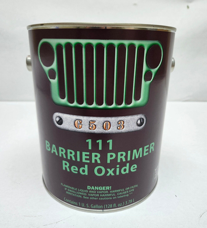 Jeep, Willys Ford, Dodge Red Oxide, Barrier III Paint ✅(111-R) Primer Gallon gallery