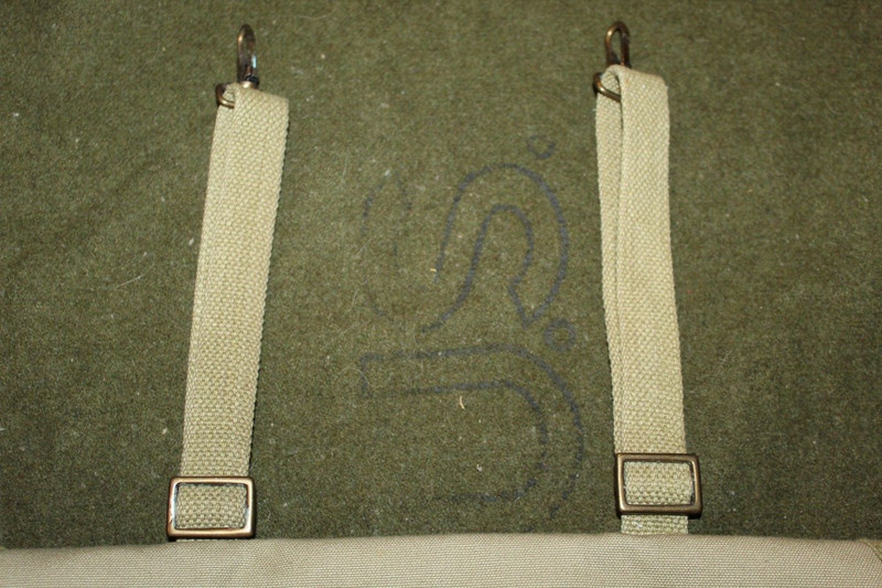 Repro WW2 U.S. Army Canvas Musette Bag, U.S. Marked & 1943 Dated, VG gallery