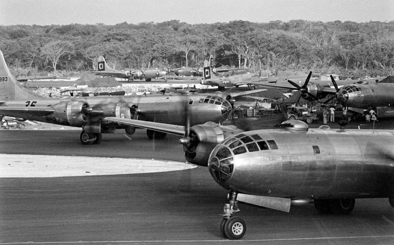 WW2 Photo WWII USAAF B-29 Superfortress Bombers on Guam 45 World War Two /5256