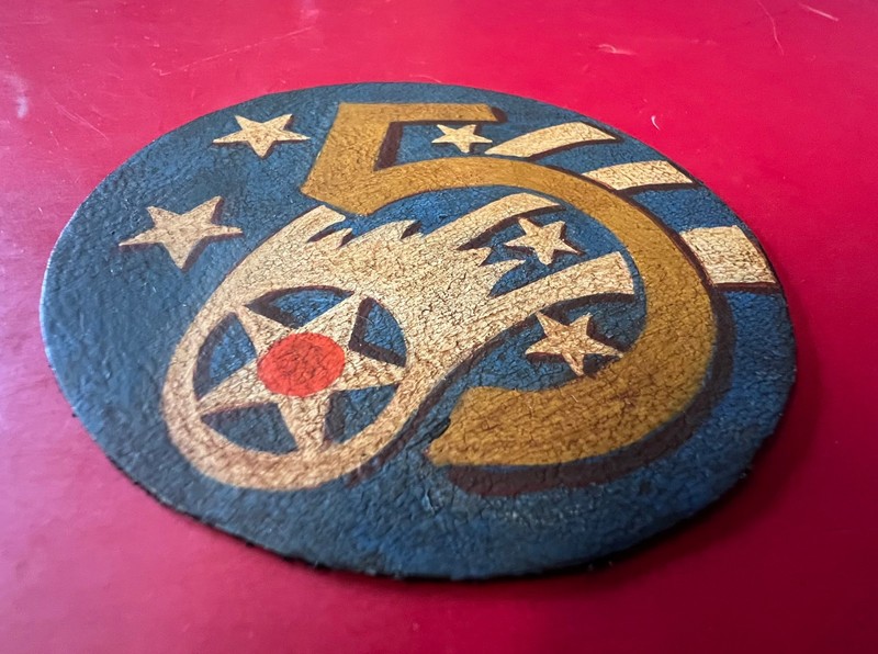 USAAF 5TH AIR FORCES LEATHER SHOULDER PATCH gallery