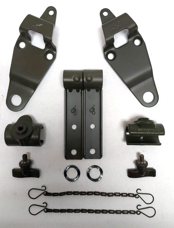 ford GPW ✅(A2754-K-GPW-E ) Top Bow Complete Bracket Hardware Set, F Marked, G503 gallery