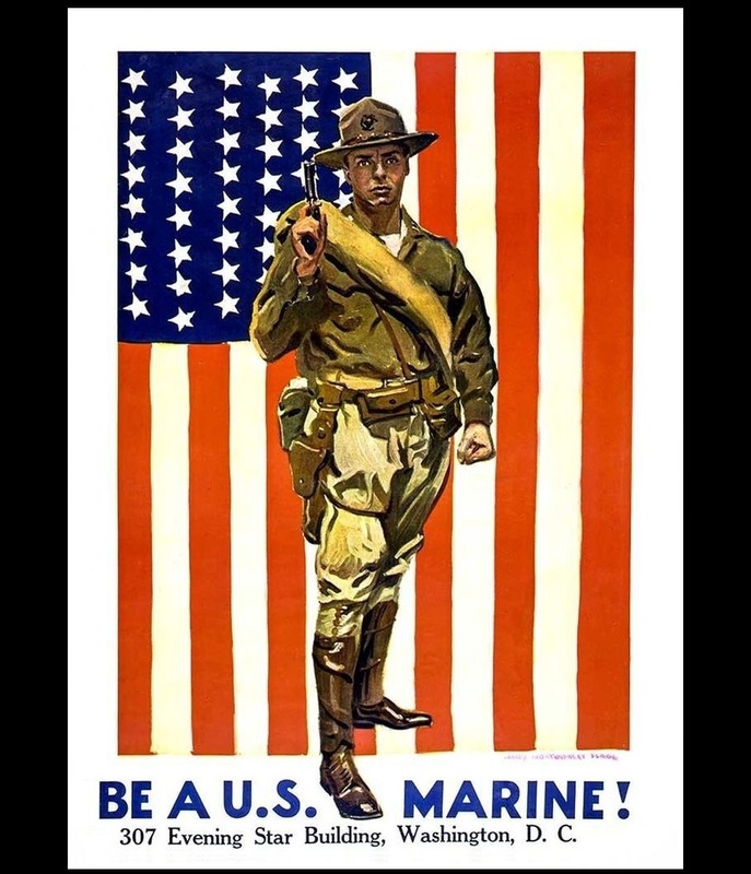 Marines Recruitment Poster PHOTO WWII USMC Marine Corps Recruiting Be US Marine gallery