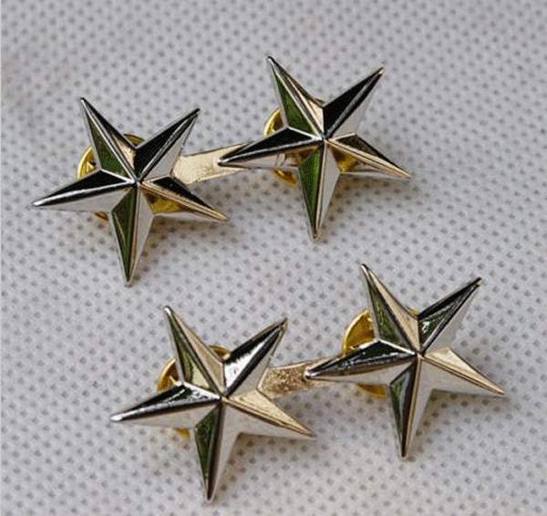Pair Of WW2 US Army Officer 2 Star Major General Rank Badges Pin – US093