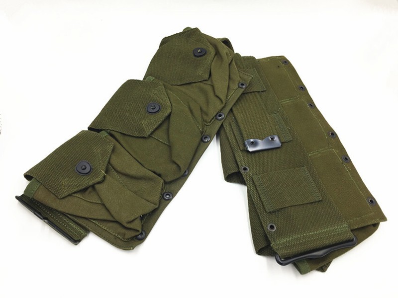 WWII WW2 US ARMY PARATROOPER INFANTRY BAR EQUIPMENT BELT GEAR GREEN gallery