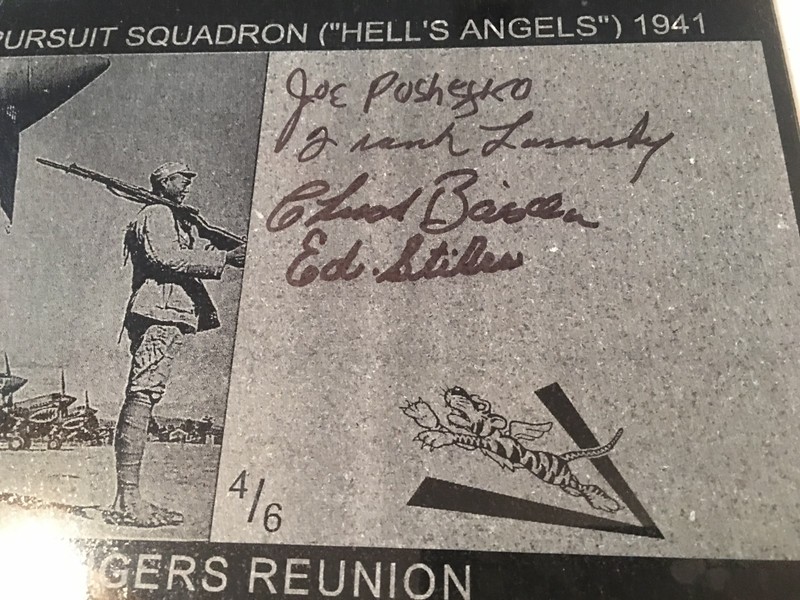 Flying Tigers/AVG 72nd Anniv. Laser Etched Granite Plaque Signed by 3rd Squadron gallery
