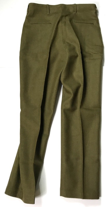 WWII US M1937 WOOL COMBAT FIELD STRAIGHT LEG TROUSERS- SIZE LARGE 36 WAIST gallery