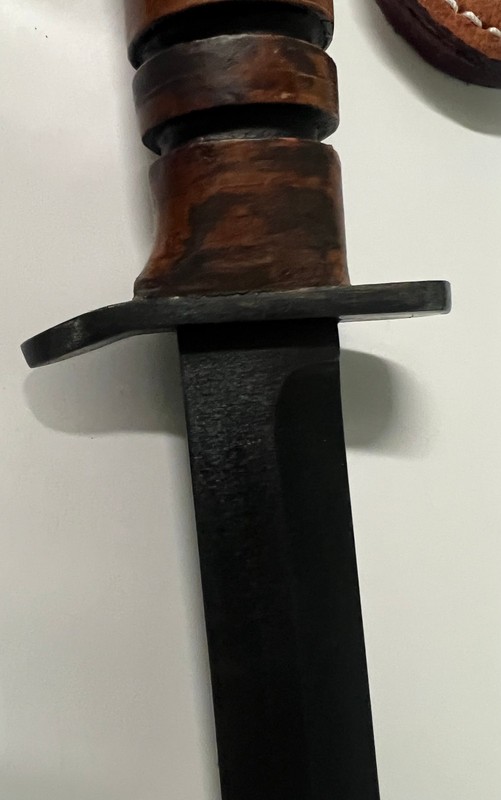 U.S. M-3 FIGHTING KNIFE W/ SHEATH KNIFE DATED 1943 gallery