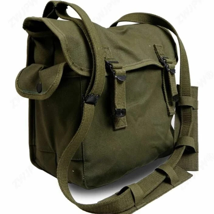 WWII USMC Field Pack Shoulder Bag Pouch Canvas Green