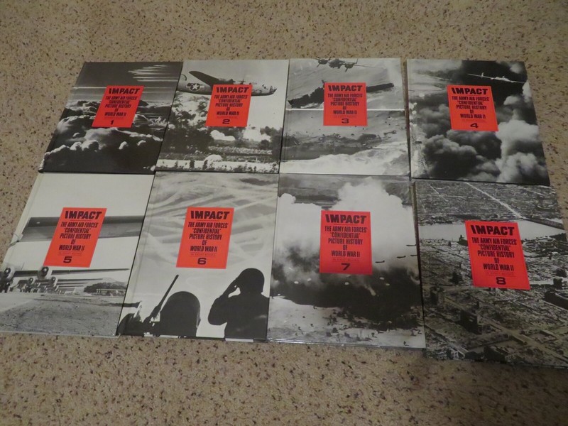 IMPACT Army Air Forces Confidential Picture History of WWII 8 Books 1980 1st Ed
