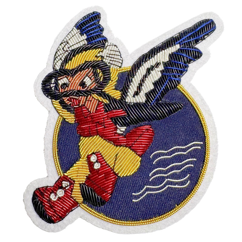 WASP Women’s Air Force Service Pilots WW2 Fifinella Patch Woman Brass Wire Repro