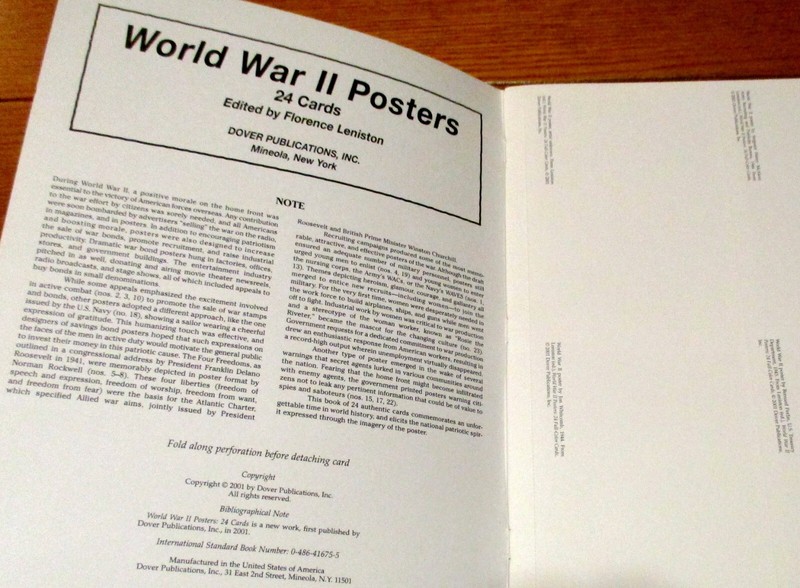 2001 World War 2 Posters Magazine (24 Cards) Un-Cut gallery