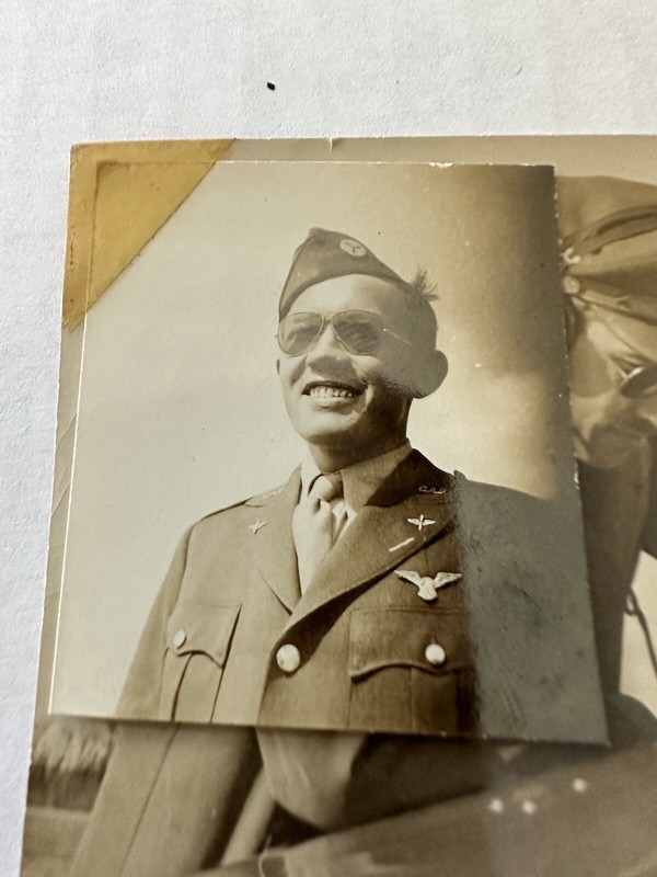 WW2 WWII Photo World War US Pilot Airplane 2 Pieces Black White Original gallery
