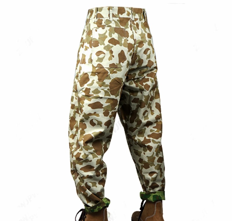 WWII US USMC HBT Trousers Pants Duck Hunter Camouflage Size 32R gallery