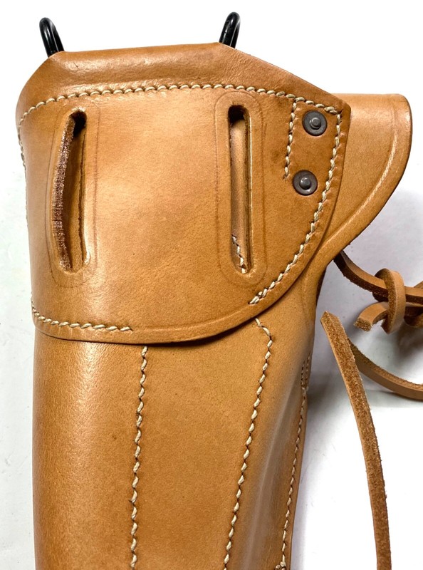 WWII US ARMY INFANTRY M1942 M1911 M1911A1 .45 PISTOL HOLSTER-RAW LEATHER gallery