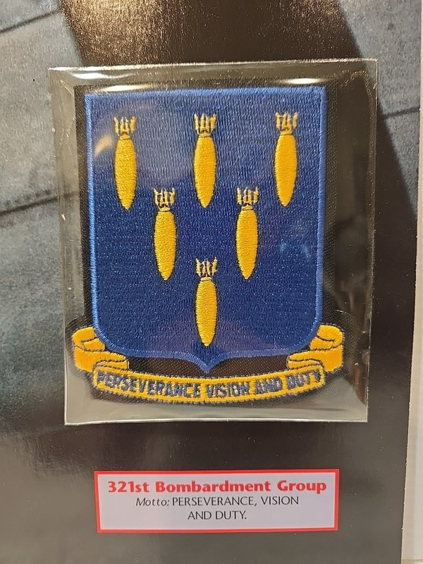 WWII Emblems Of Air War Patch 321st Bombardment Group “Perseverance Vision Duty" gallery