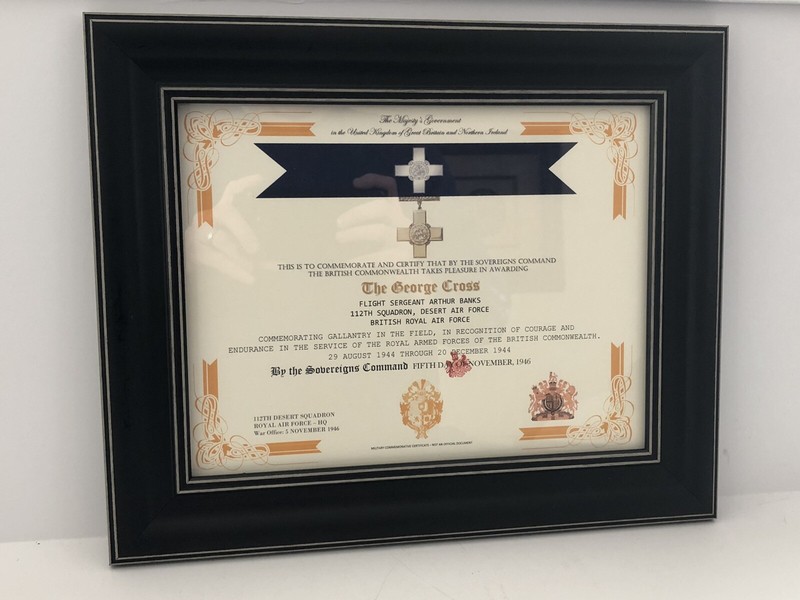 THE GEORGE CROSS [UK] COMMEMORATIVE CERTIFICATE ~ Type 1 w/Free Custom Printing gallery