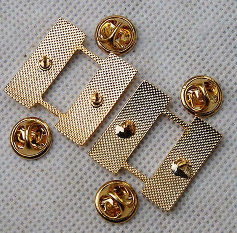 WW2 PAIR OF U.S. US ARMY OFFICER'S CAPTAIN RANK COLLAR INSIGNIA MILITARY BADGES gallery