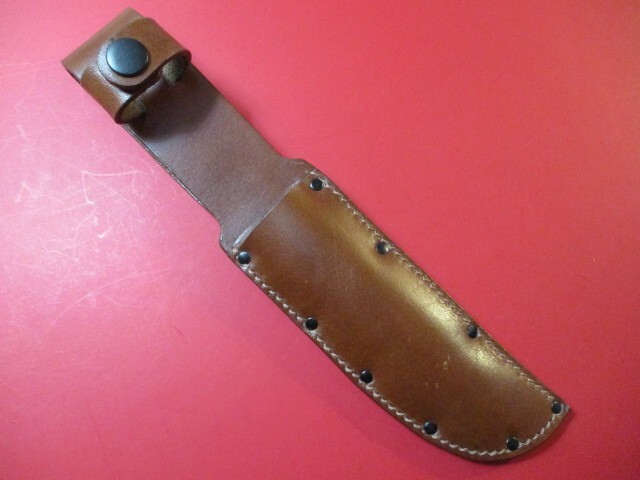 WWII Era US Navy USN Mark 1 MK 1 Fighting Knife Brown Leather Scabbard – Repro